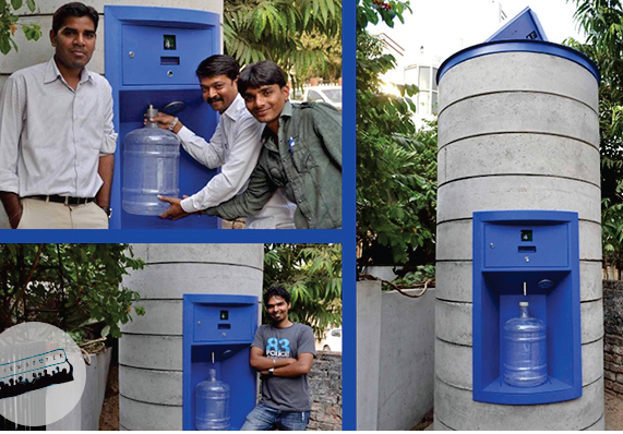 Automatic solar water atm